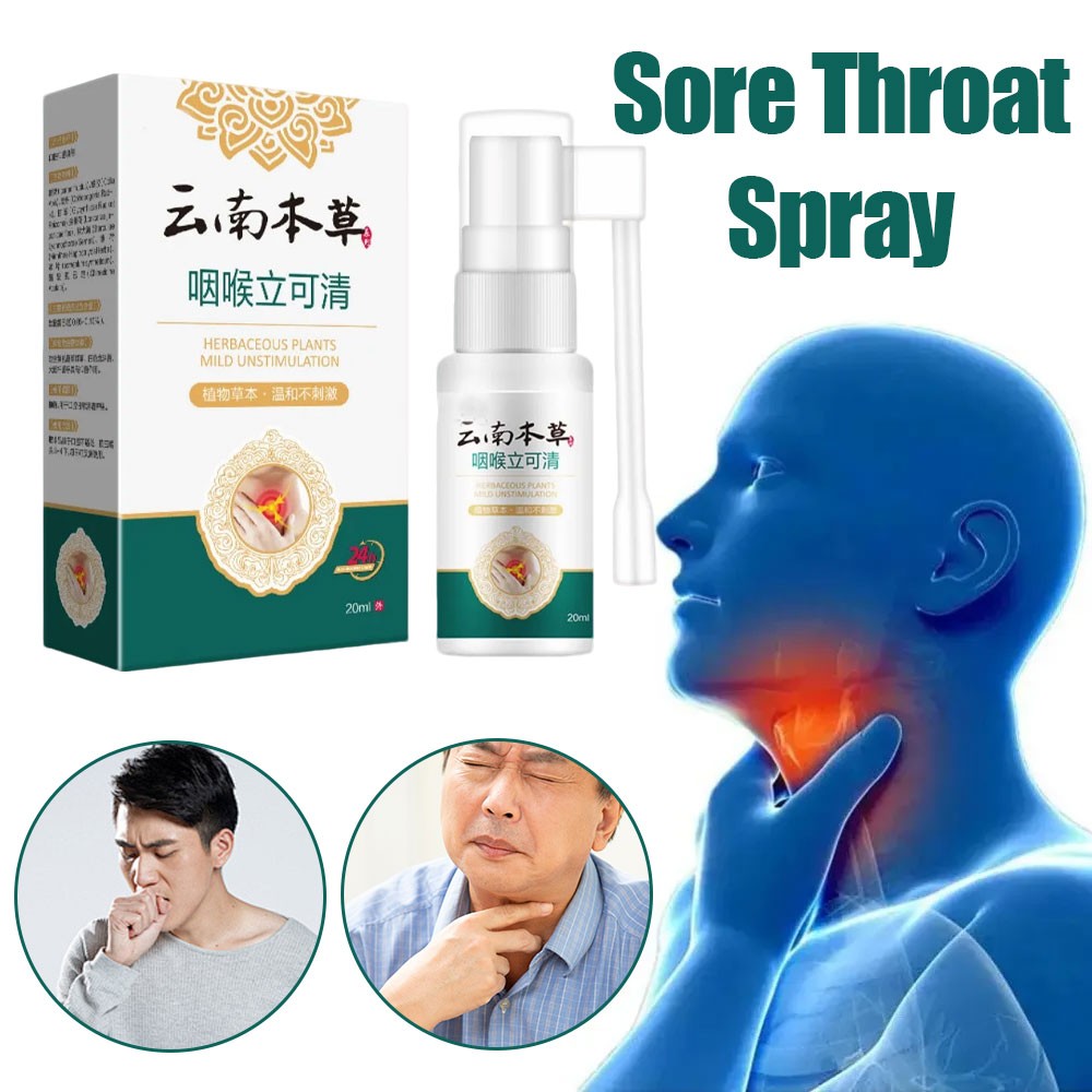 Sore Throat Spray Natural Plant Herbal Extract Effectively Relieve Itch Spray