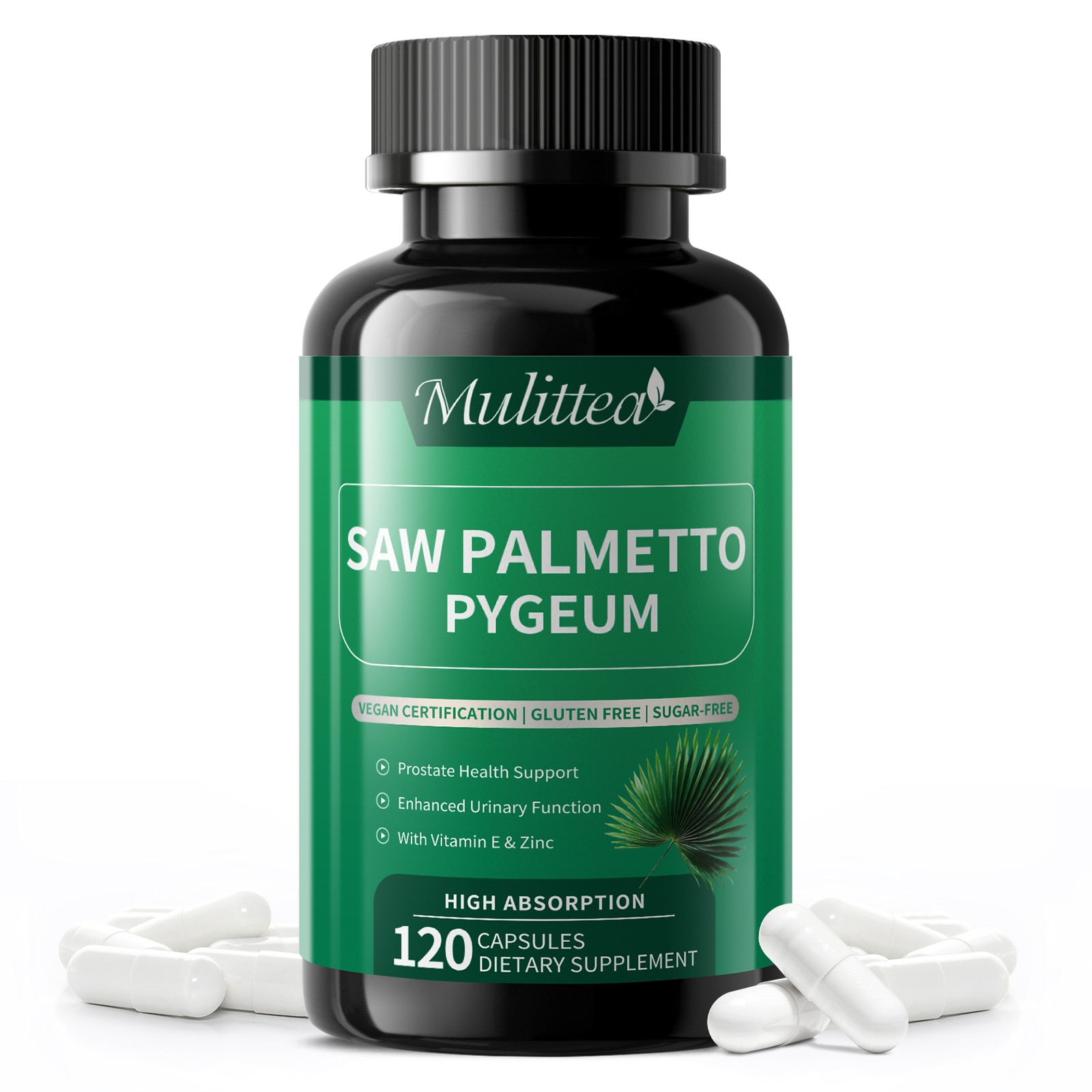 Saw Palmetto 1000mg 120ct – Prostate Health, Reduce Frequent Urination & Stamina