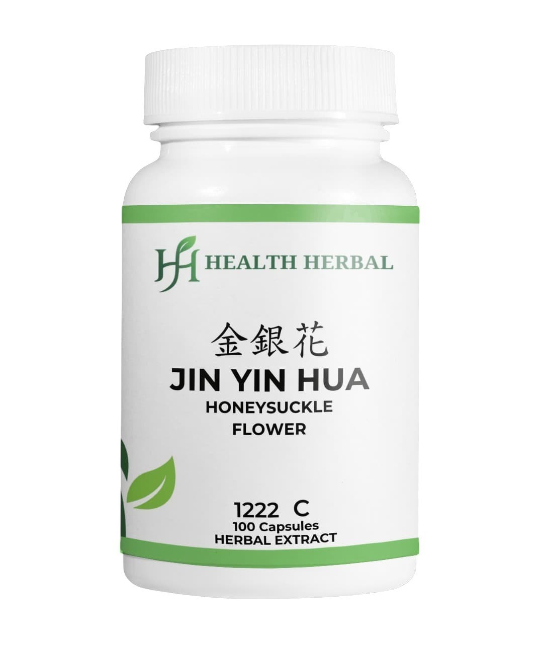 2 Bottles Health Herbal-Jin Yin Hua/Honeysuckle Flower 100 Capsules/Bottle
