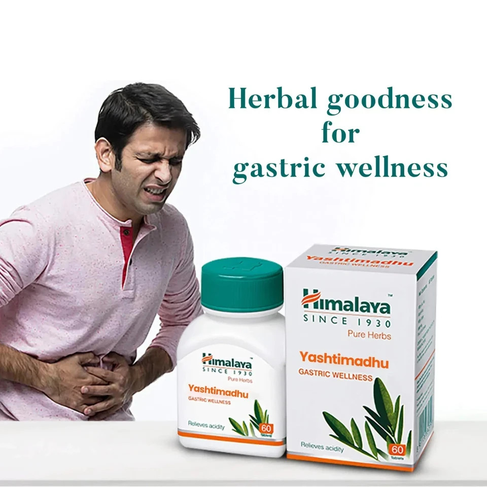 Yashtimadhu By Himalaya (600 Tab) a natural antacid & Gastric Wellness Free Ship