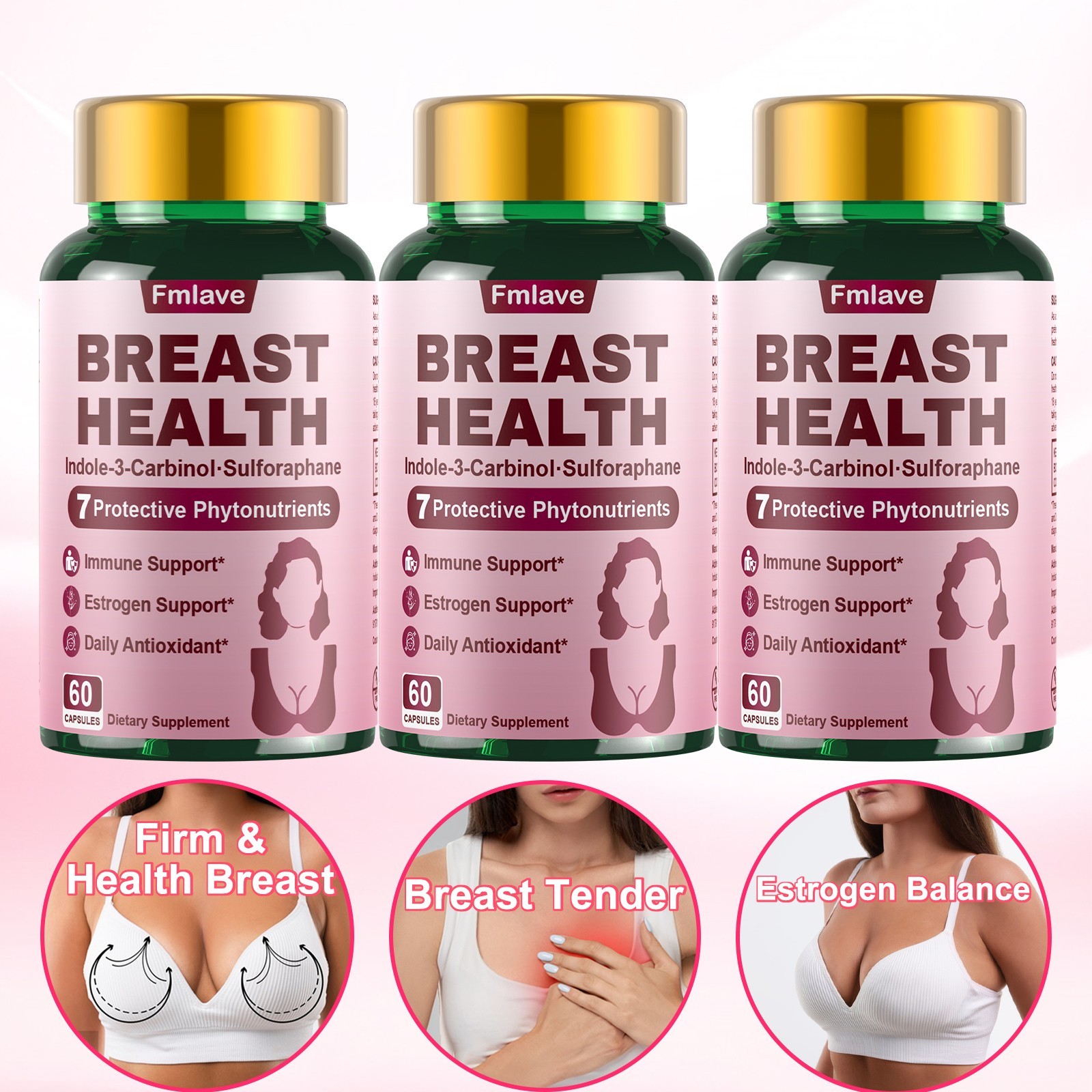 3x Estrogen Supplement for Women Increase Estrogen, Hormone, Energy 180 Capsules