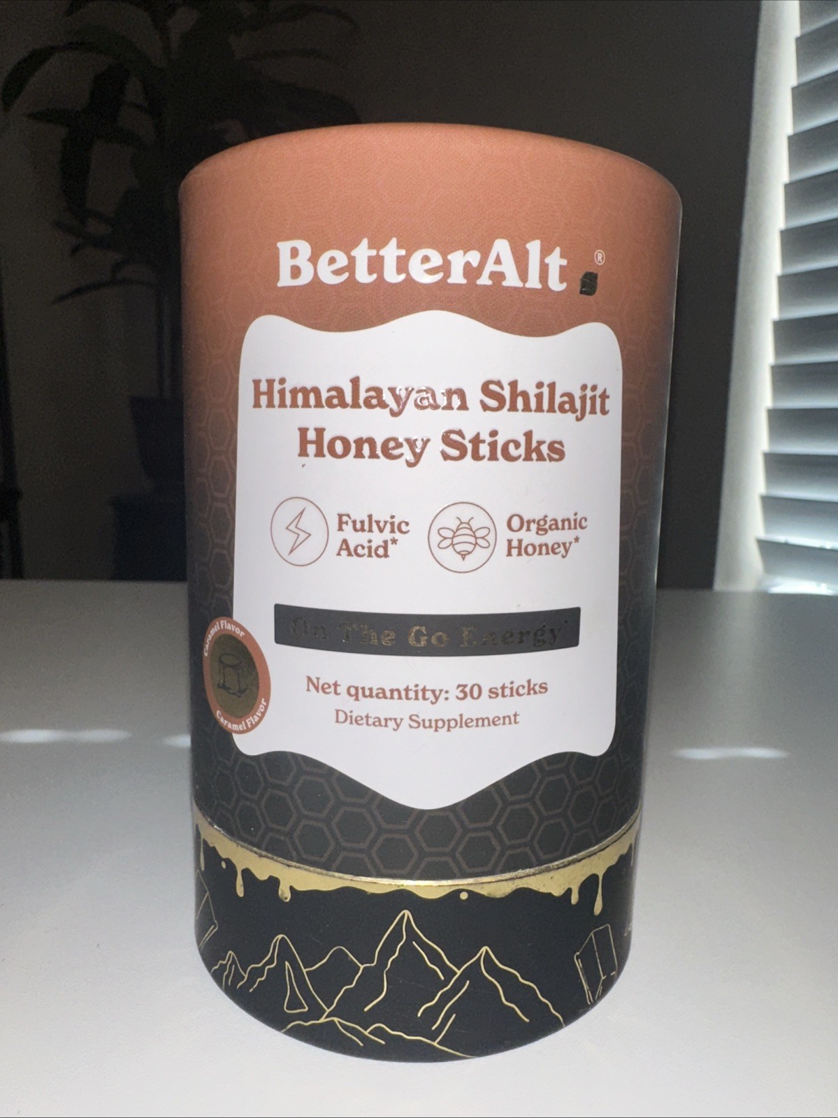 BetterAlt Himalayan Shilajit Honey Sticks 30 Sticks Caramel Infused NEW