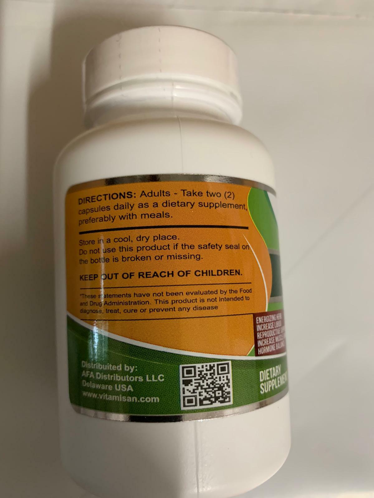 Organically Grown Maca Root Energy Libido memory supplement unisex 120