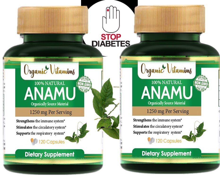 BLOOD SUGAR SUPPORT ANAMU DIABET 240 Capsules Natural Control Regulator