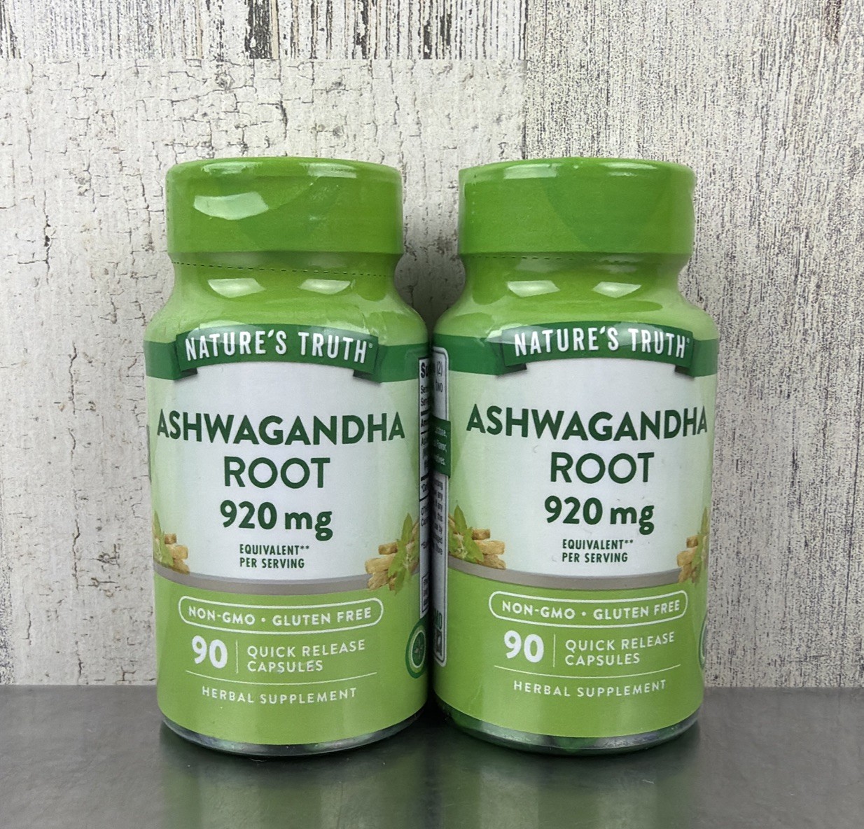 Lot Of 2 Nature’s Truth Ashwagandha Root 920mg – 90 Capsules