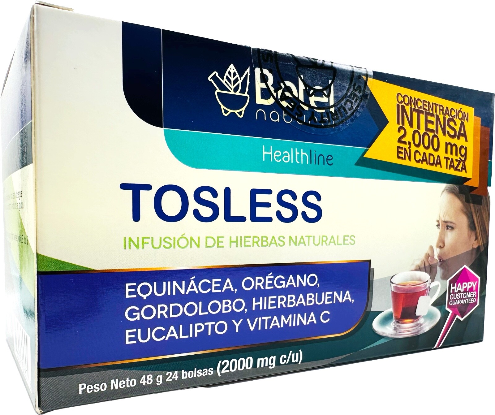 Tosless Tea – All Natural Aid for Cold and Cough – 24 Tea Bags – Betel Natural