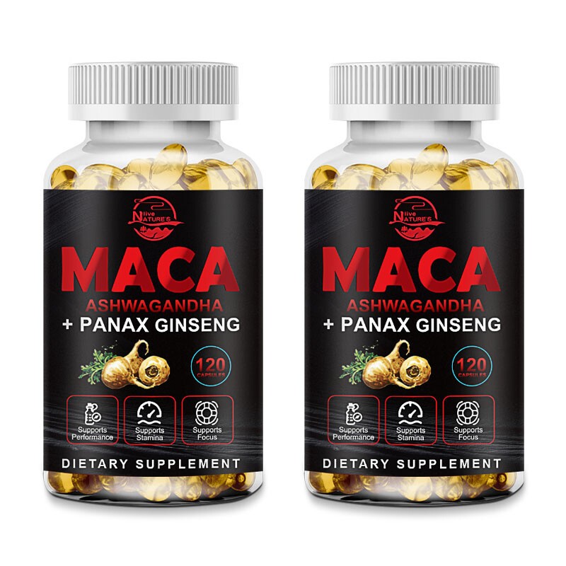 Maca + Ginseng Highest Potency Available 14,400mg Supports Desire Stamina 120CT