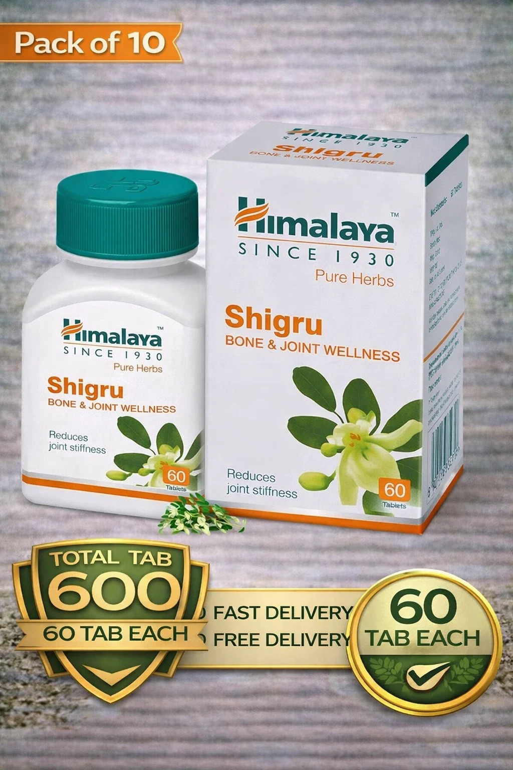Himalaya Shigru Tablets Joint Wellness Herbal Supplement 600 Tabs Exp 02-2028