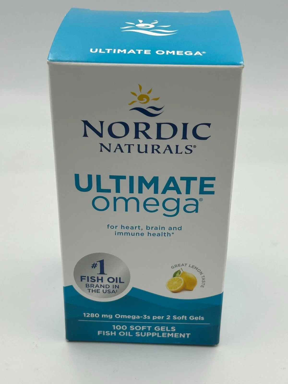 Nordic Naturals Ultimate Omega 1280mg 100 Soft Gels Fish Oil Supplement 08/26