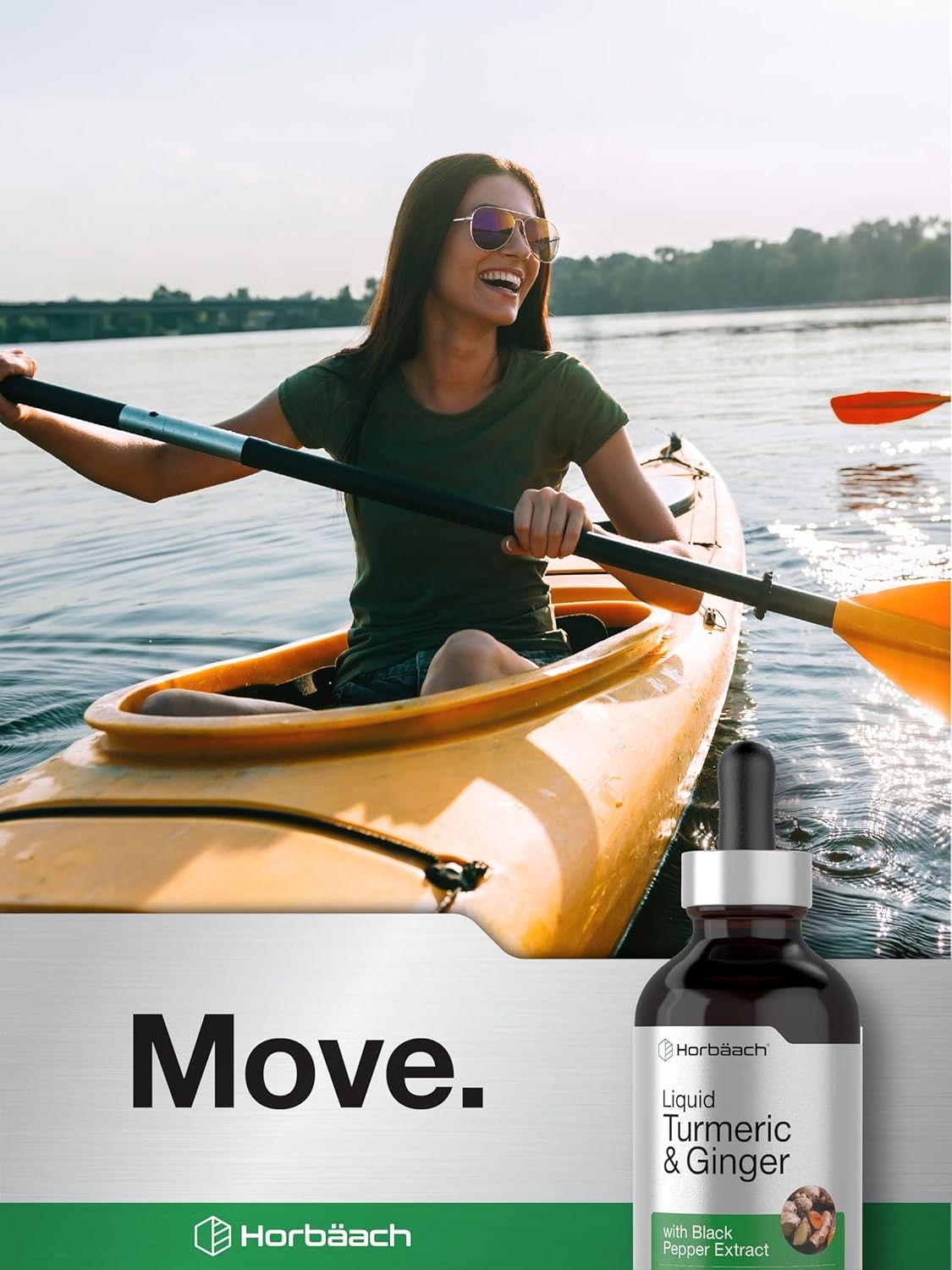 Turmeric and Ginger Liquid 4 fl oz | with Black Pepper | Vegan | by Horbaach