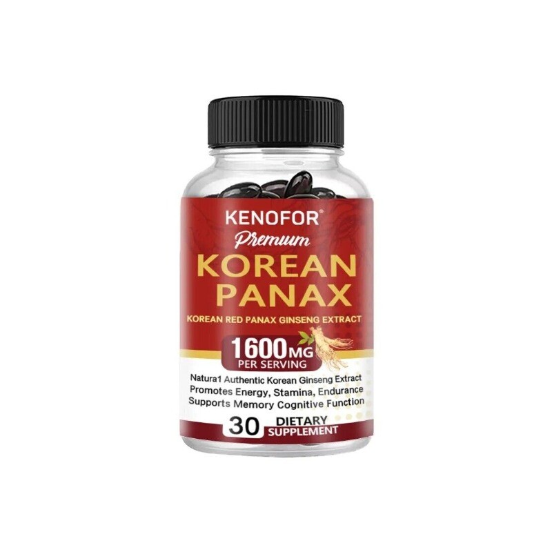 Red Korean Panax Ginseng 1600mg – High Strength, Energy/Endurance/Memory