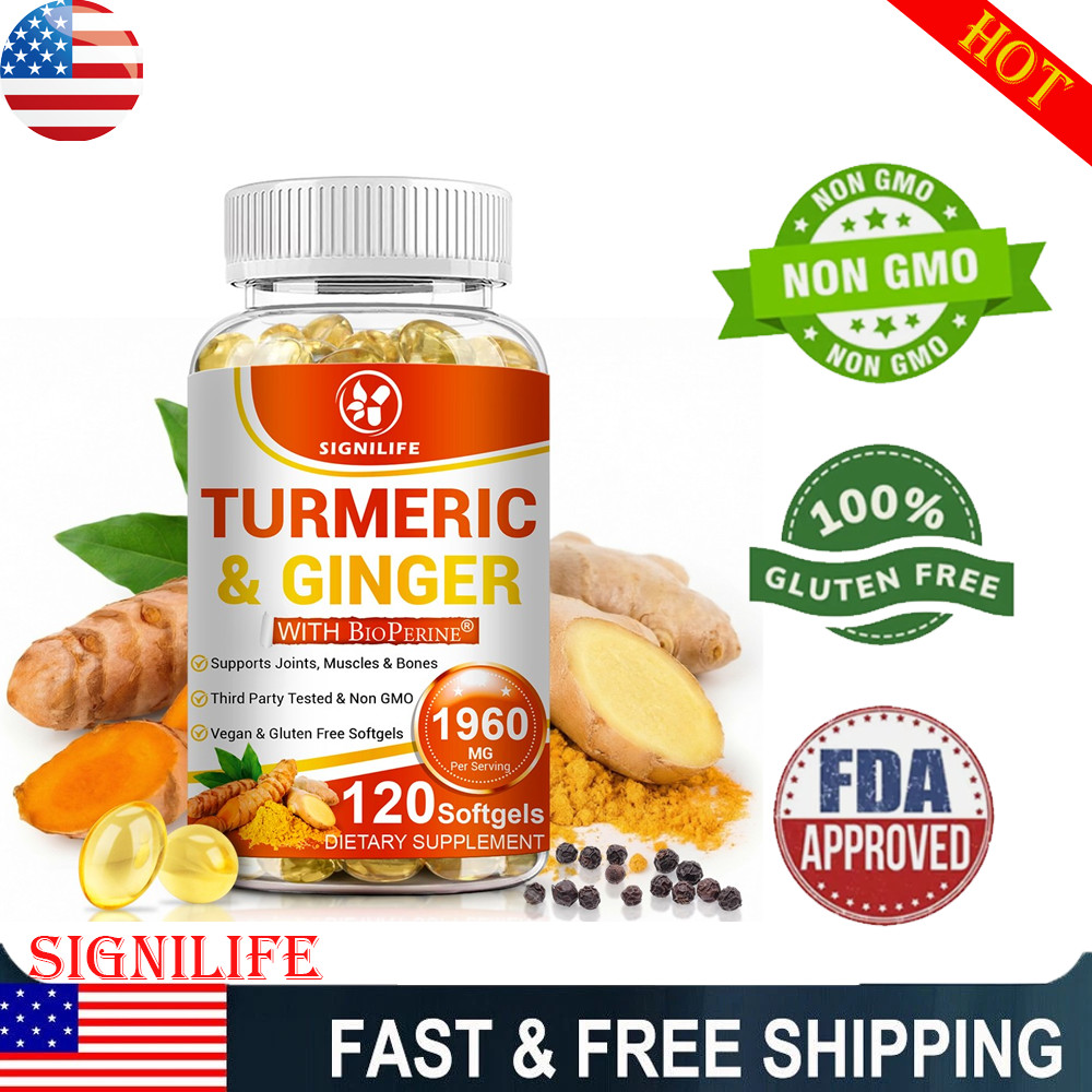 Turmeric Curcumin Highest Potency 95% 1950mg with BioPerine Black Pepper Extract