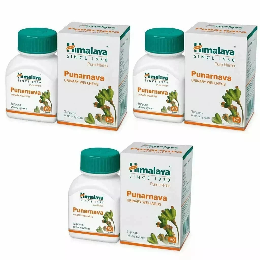 3 X Himalaya Punarnava 60 Tablets Each BEST PRICE