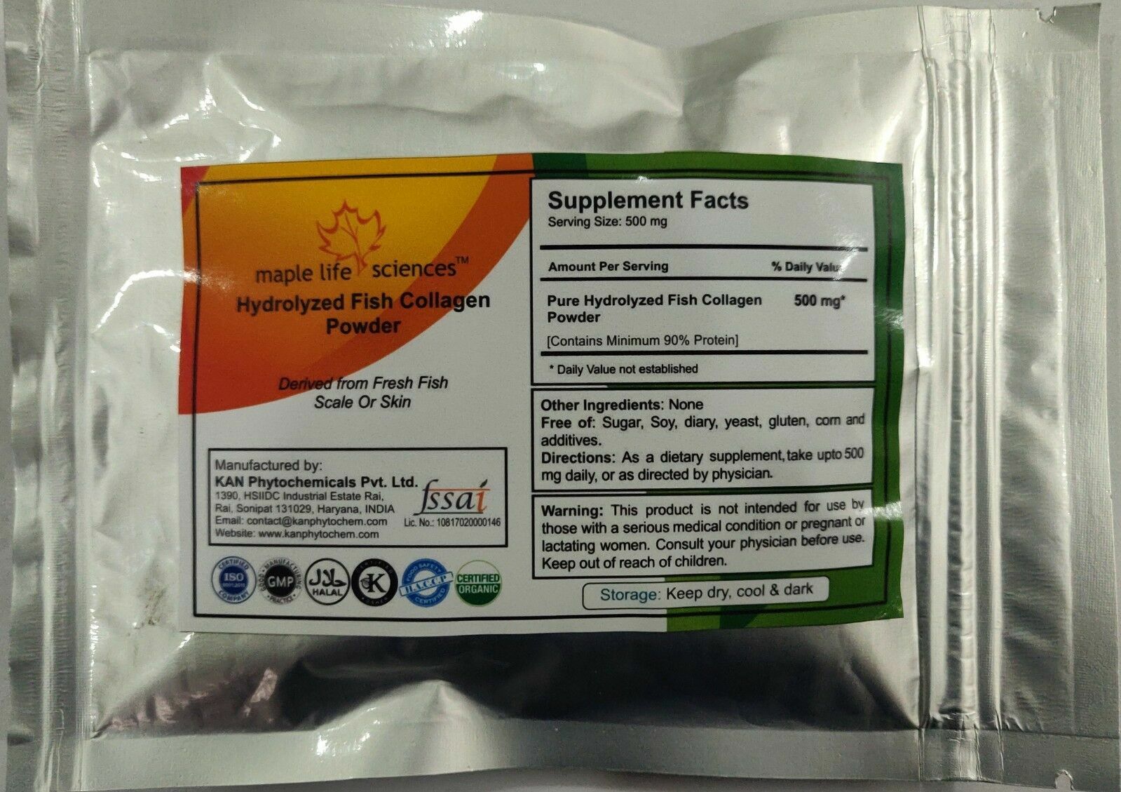 Hydrolyzed Fish Collagen Powder Pure 90% protein Pure & High Quality