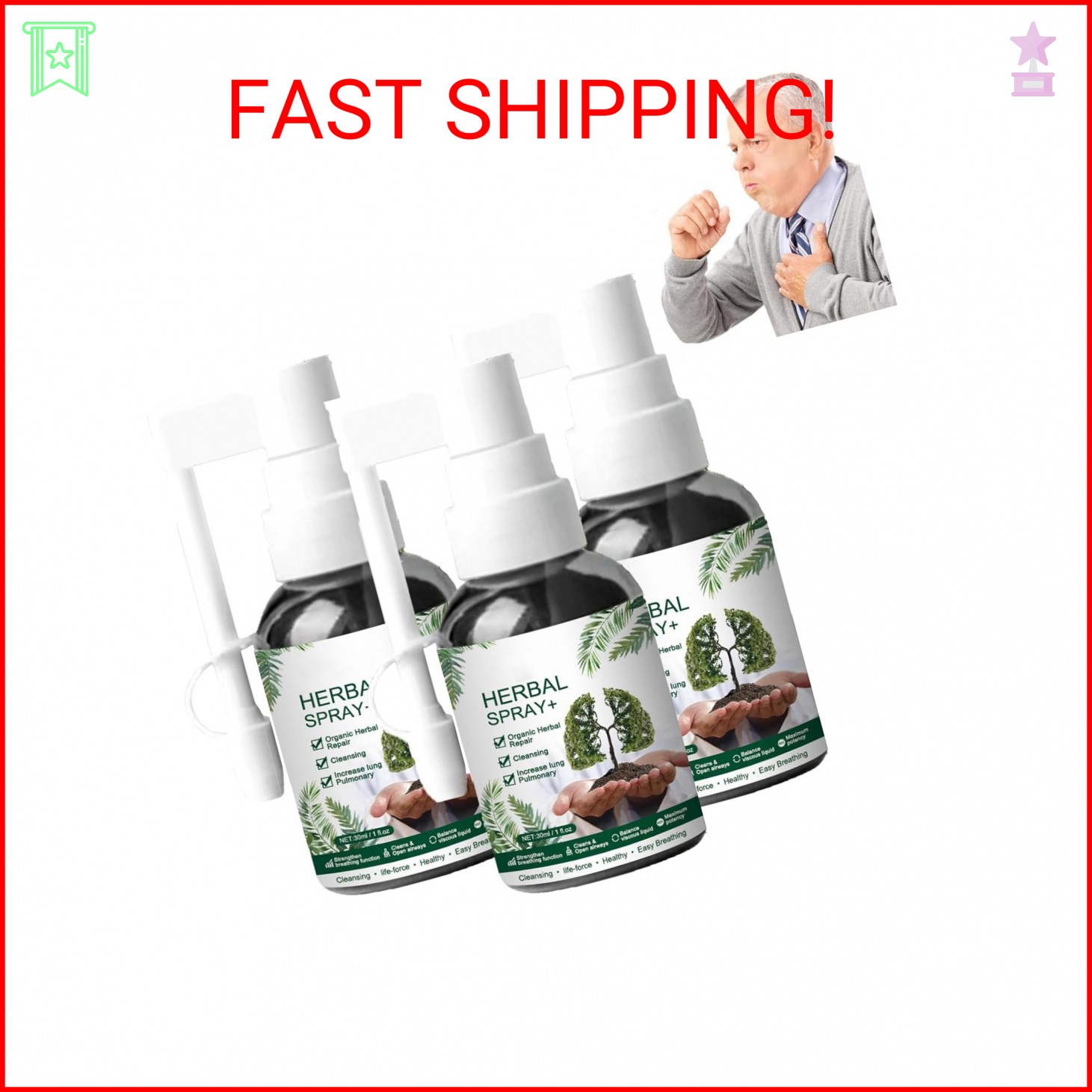 REATIFUL Herbal Lung Cleansing Spray,respinature,googeer Herbal Lung,Best Respin
