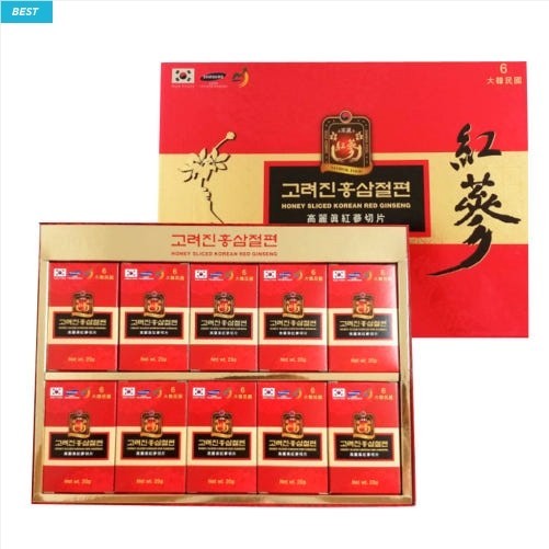 Korea Honey Sliced Red Ginseng 200g (20g x 10ea) Saponin Panax KOREA MADE