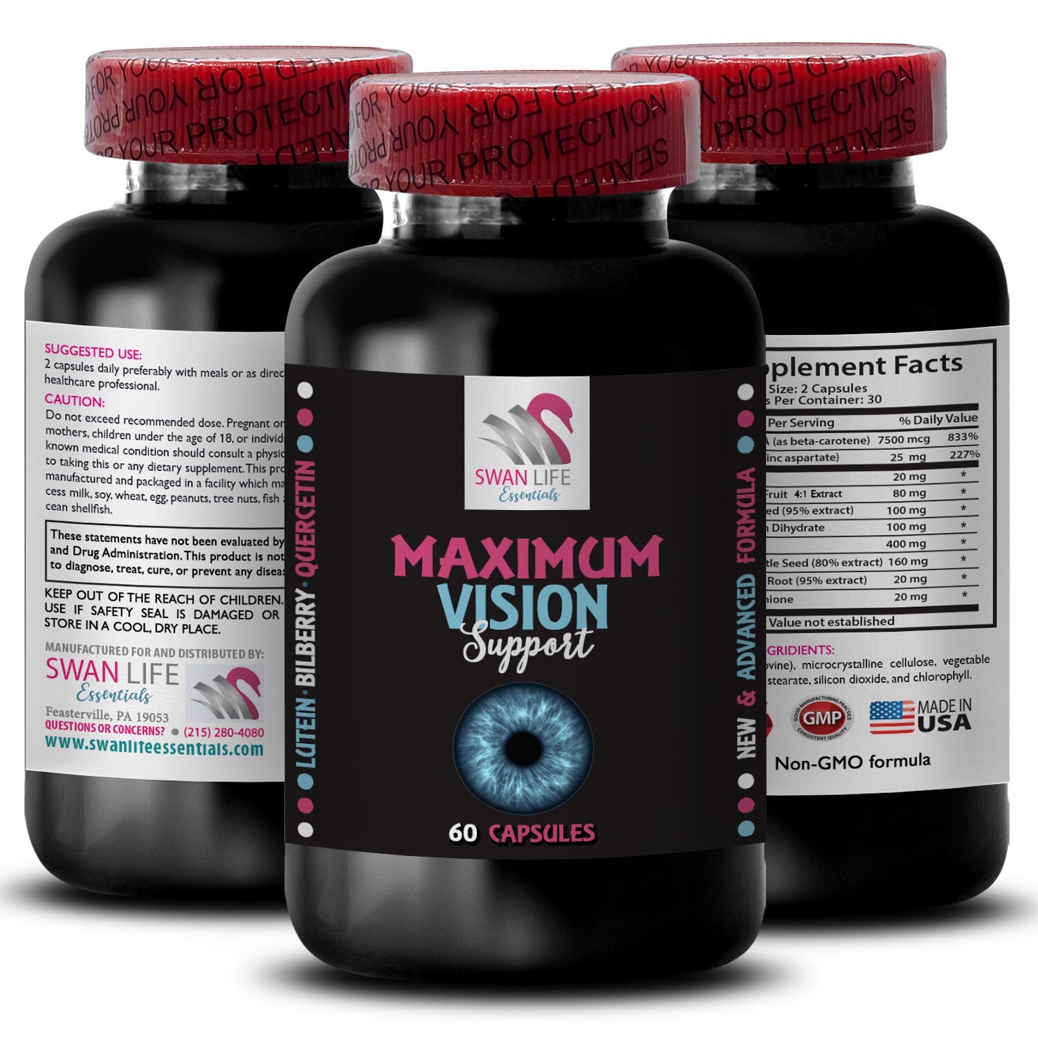 Lutein and zeaxanthin benefits – VISION SUPPORT – Vitamin A and eye – 1Bot