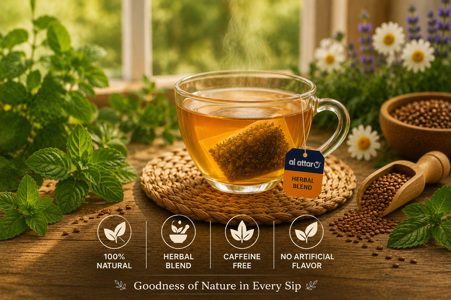 20X Alattar Herbal Blend for Cough Relief Tea Bags أعشاب العطار لتخفيف السعال