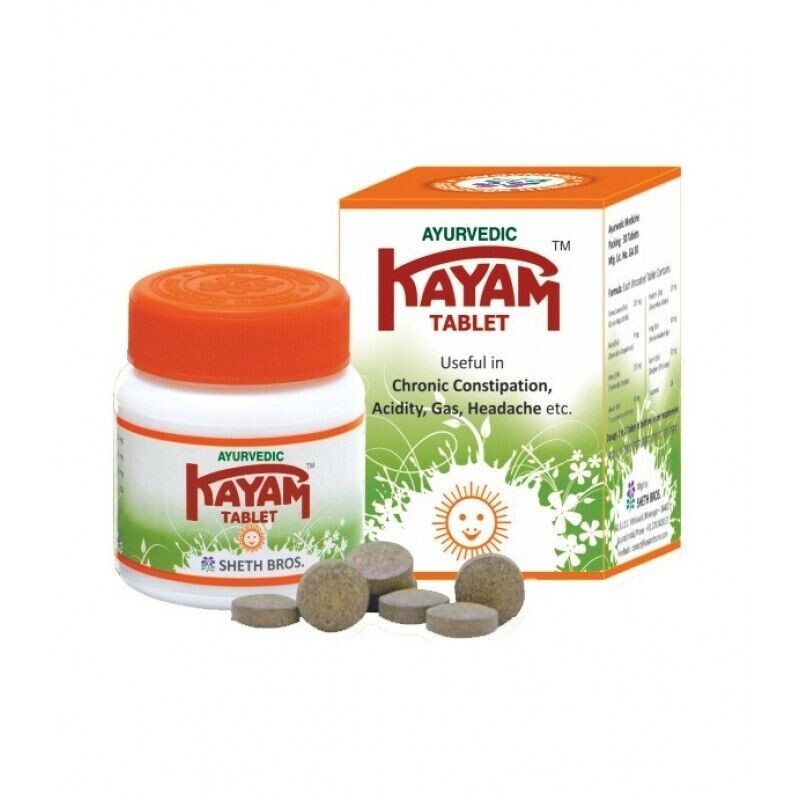 Sheth Brothers Ayurvedic Kayam Tablets – 30 Tablet
