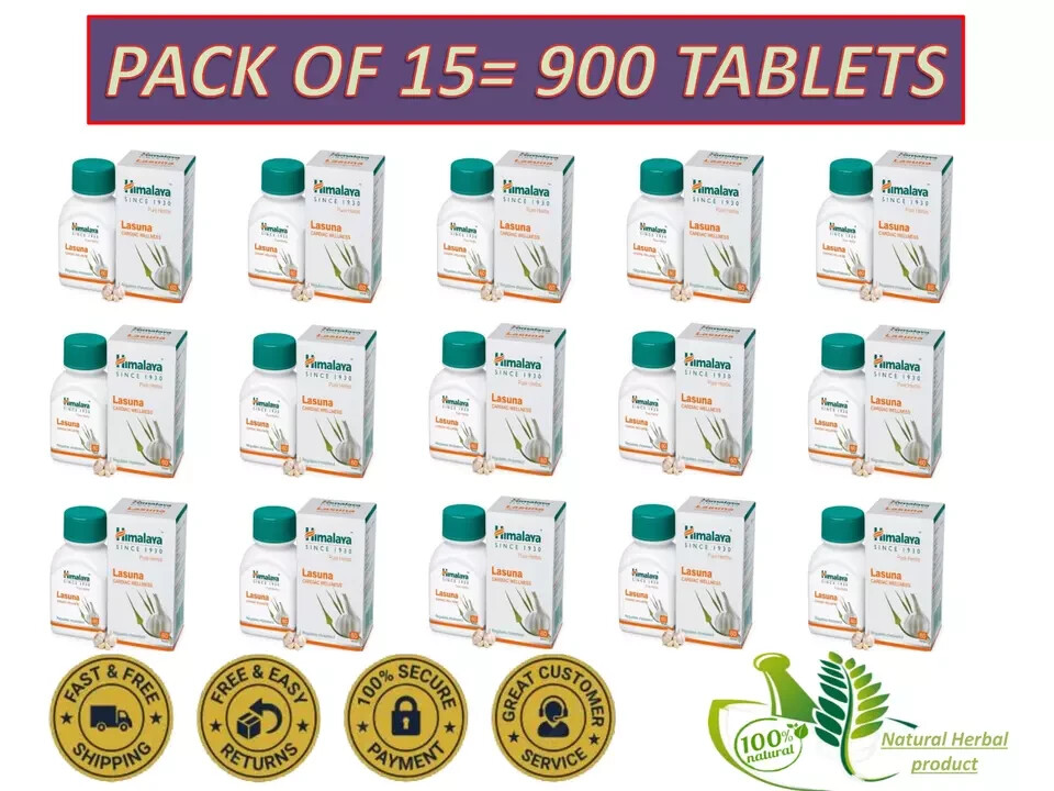 Himalaya Organic Garlic LASUNA Lipid Metabolism & Immune Support 15 BOX 2026