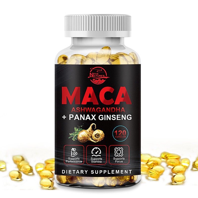 Maca + Ginseng Highest Potency Available 14,400mg Supports Desire Stamina 120CT