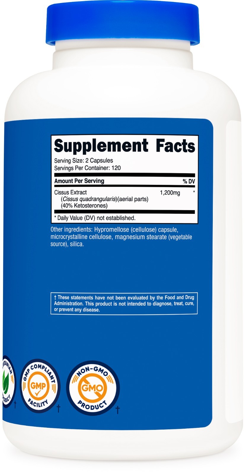 Nutricost Cissus Quadrangularis (600mg) 240 Capsules, Gluten Free & Non-GMO