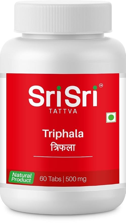 Sri Sri Tattva Triphala 60 tabs Each 500mg 100 % Herbal Supplement