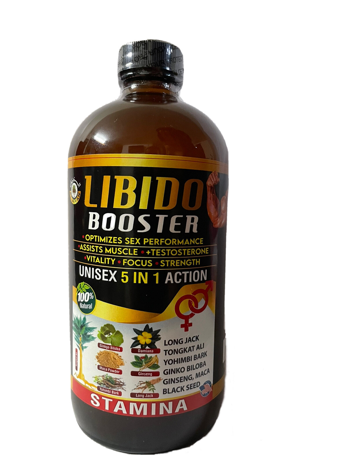 100% Natural, Unisex LIBIDO Booster 5 In 1 Action By Al-Riyan 16 oz