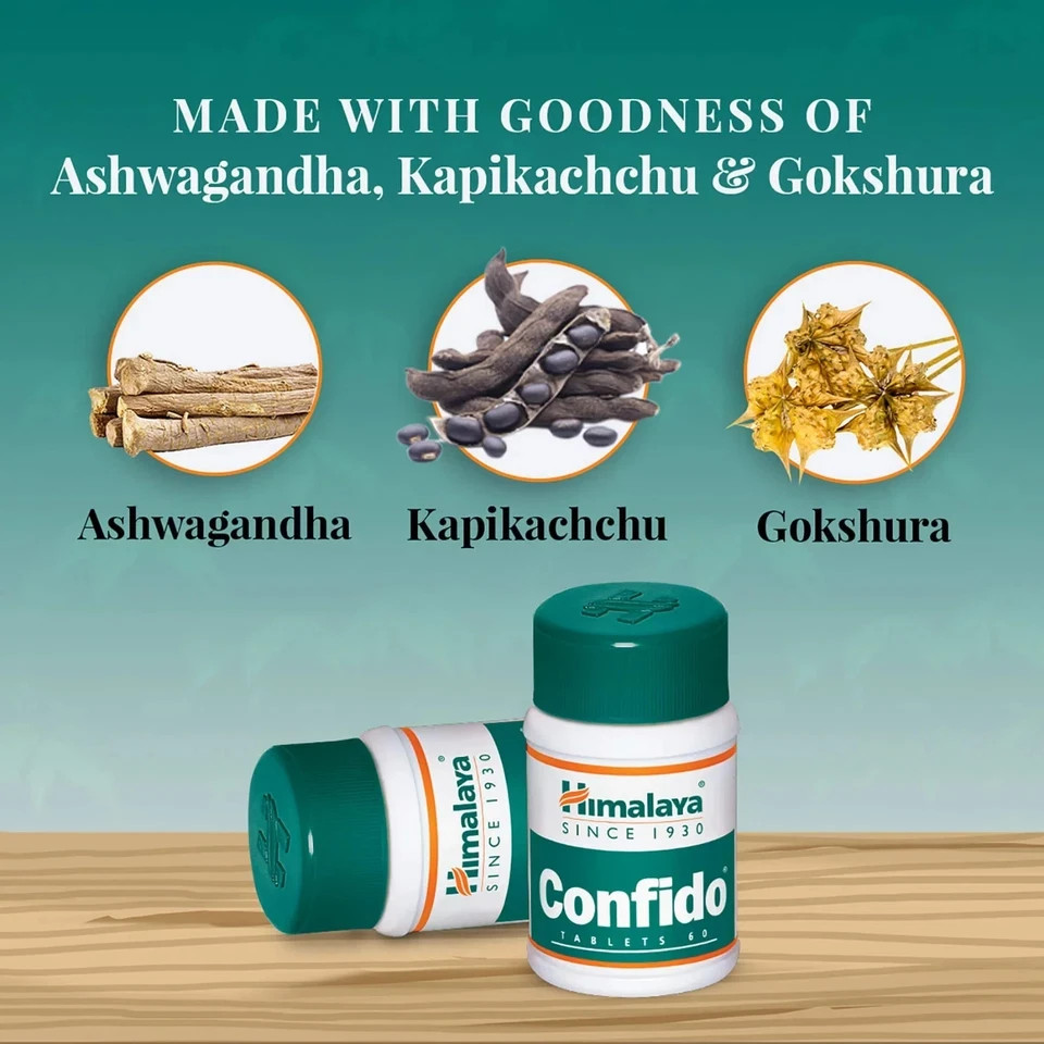 Himalaya Confido Tablets 60 Tabs x5 Herbal Men Wellness Support Free Shipping