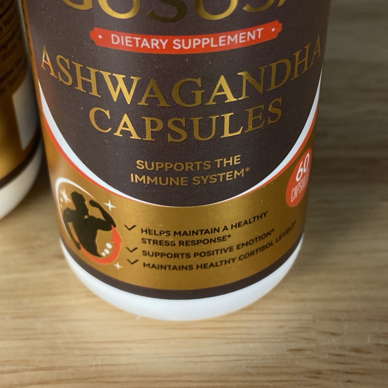 GUSUSA 60ct Ashwagandha Capsules Immune System Stress Lot Of 2