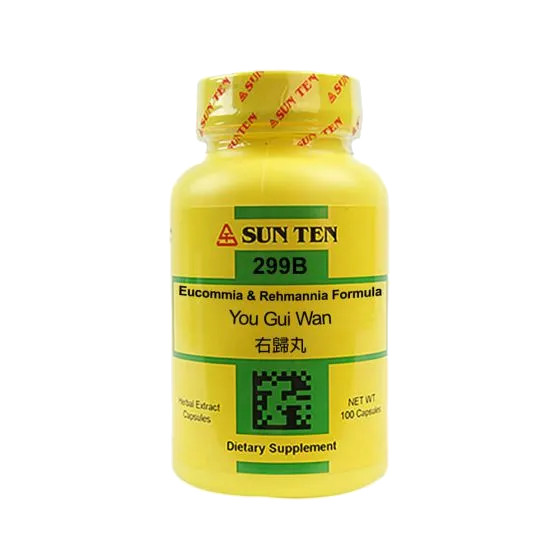 Sun Ten – Eucommia & Rehmannia Formula, 100 capsules / You Gui Wan / 右歸丸