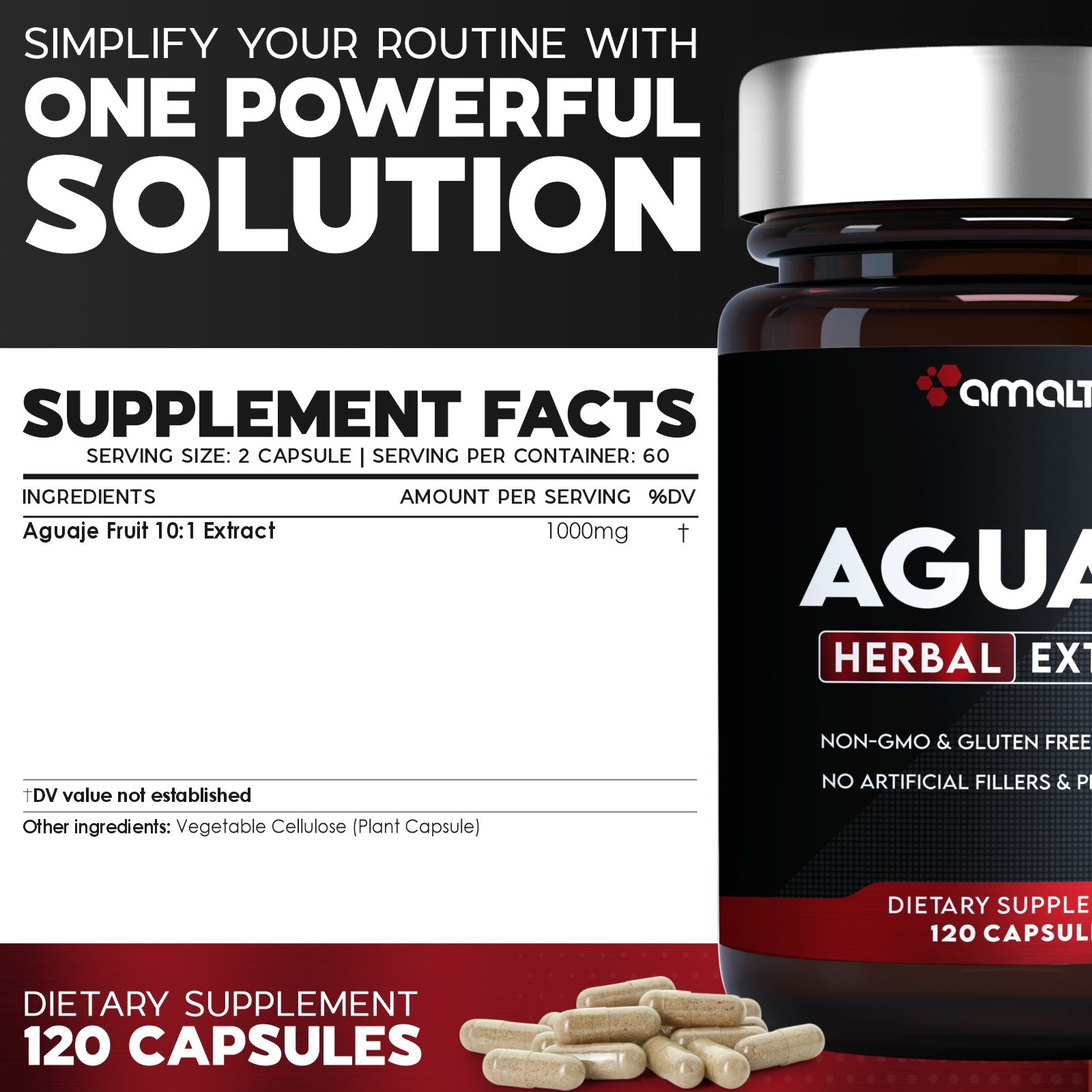 Aguaje Fruit Extract 120 Capsules