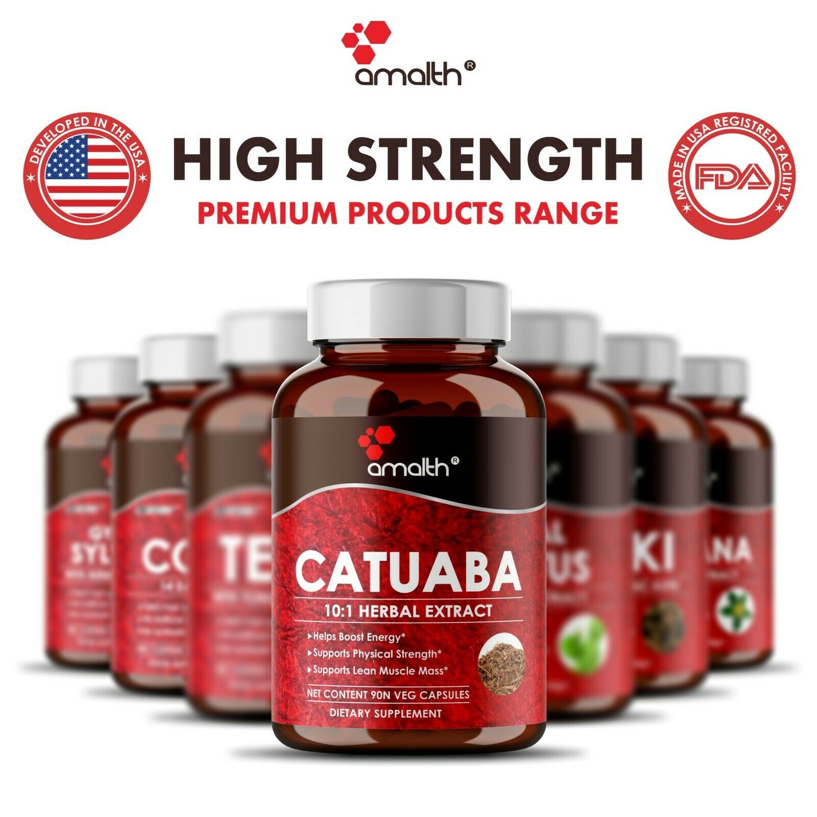Catuaba Bark Extract Powder 10000mg Capsules – 90 Count – Sexual Wellness