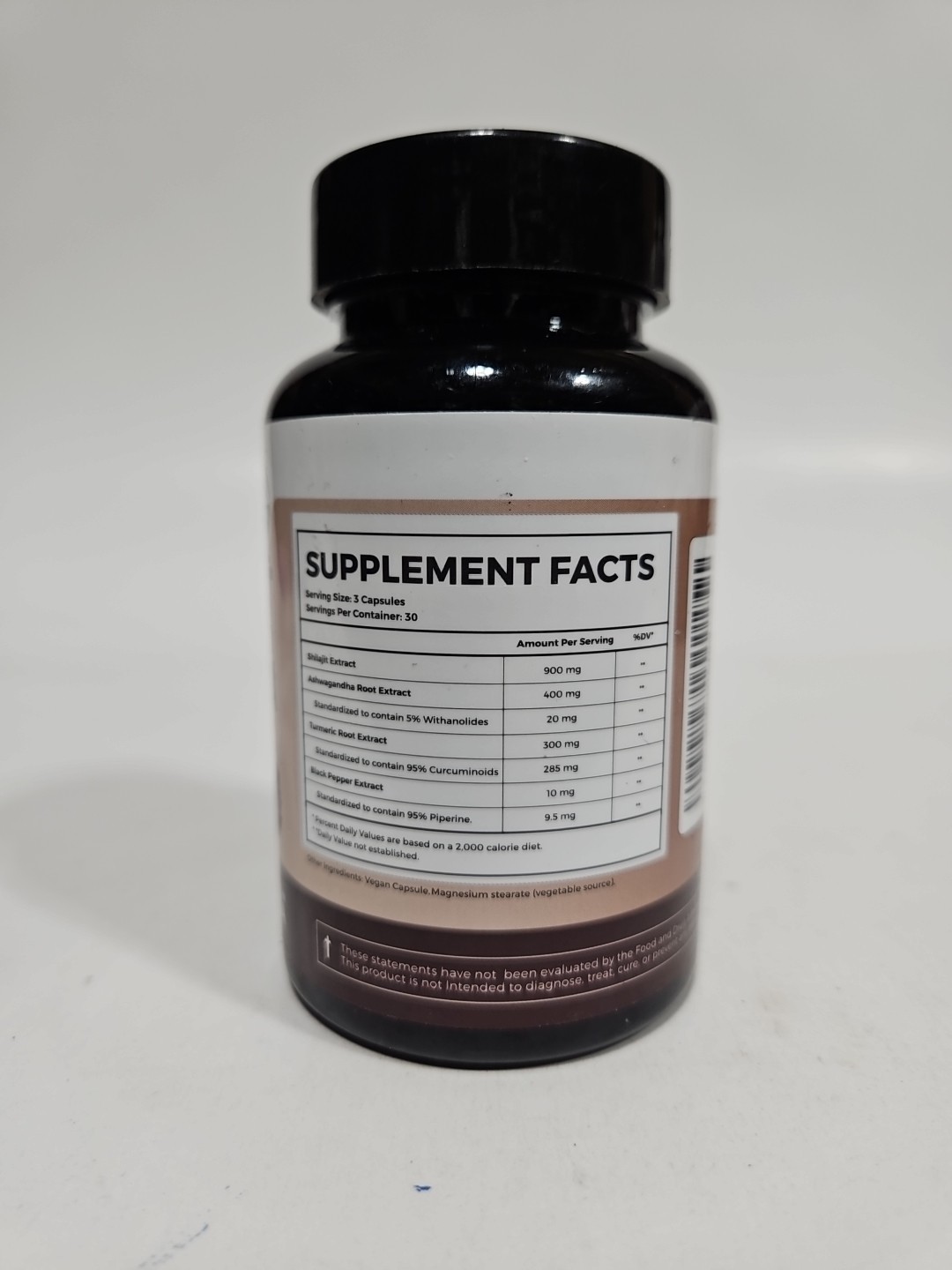 VitaGuard Shilajit Ashwagandha Turmeric 1610mg 90 Vegan Cap High PotencyExp 1/27