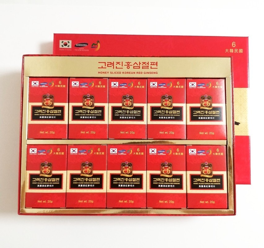 Korea Honey Sliced Red Ginseng 200g (20g x 10ea) Saponin Panax KOREA MADE