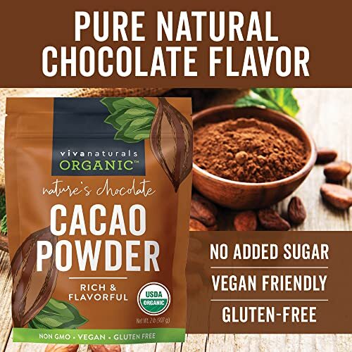 Organic Cacao Powder, 2Lb – Unsweetened Cocoa Powder with Rich Dark Chocolate Fl
