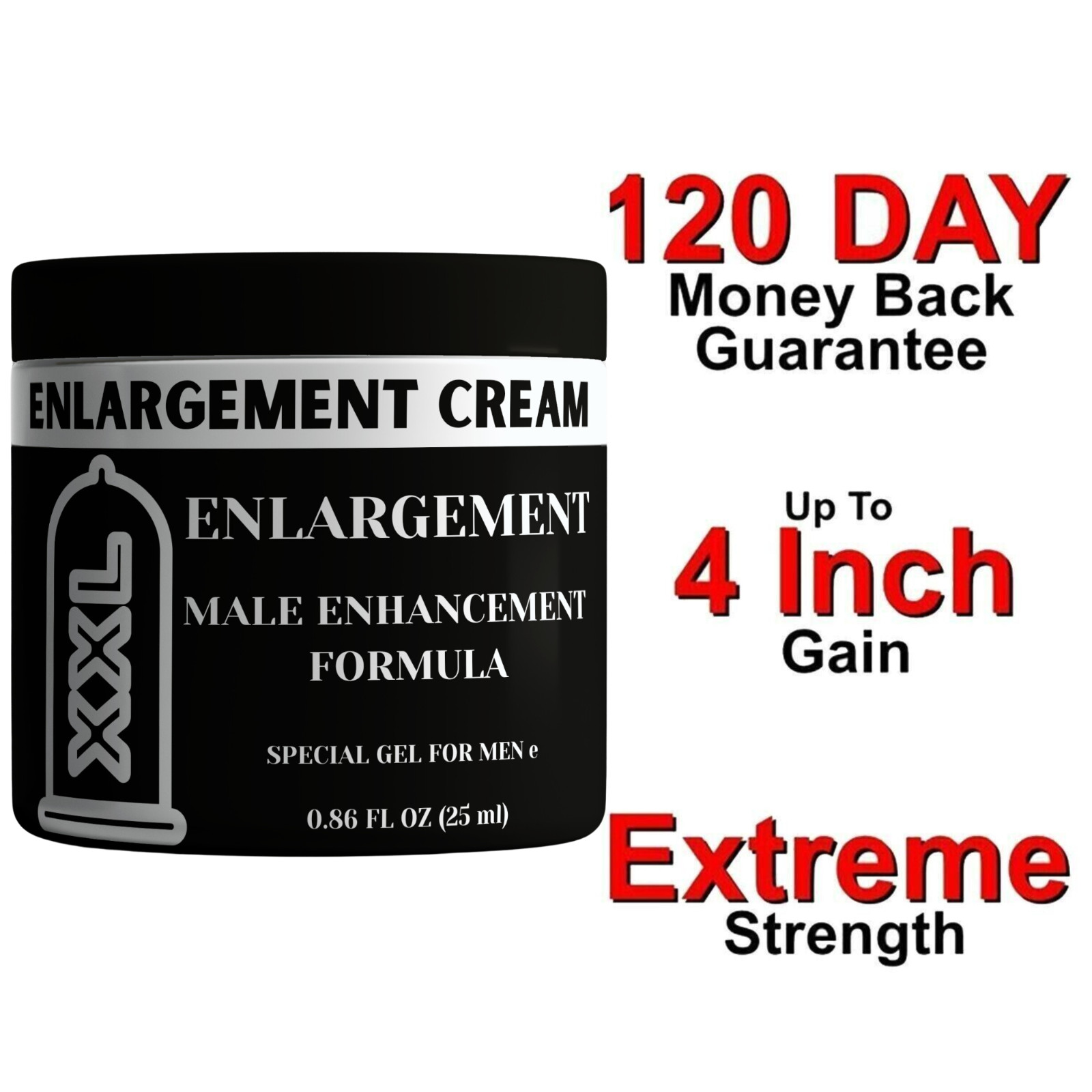 #1 NEW XXXL GAIN 14+ INCHES MEN’S-ENLARGER GROWTH CREAM! FASTER GROWTH FAST FS U