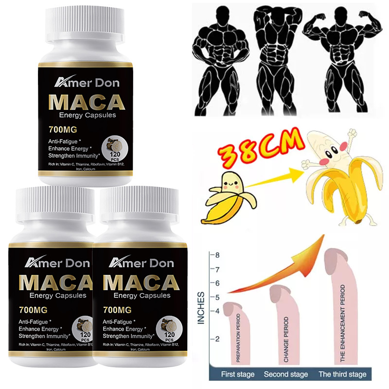Black Maca 360 Capsules Supplement-Enhance Stamina, Strength&Libido,Balance Mood
