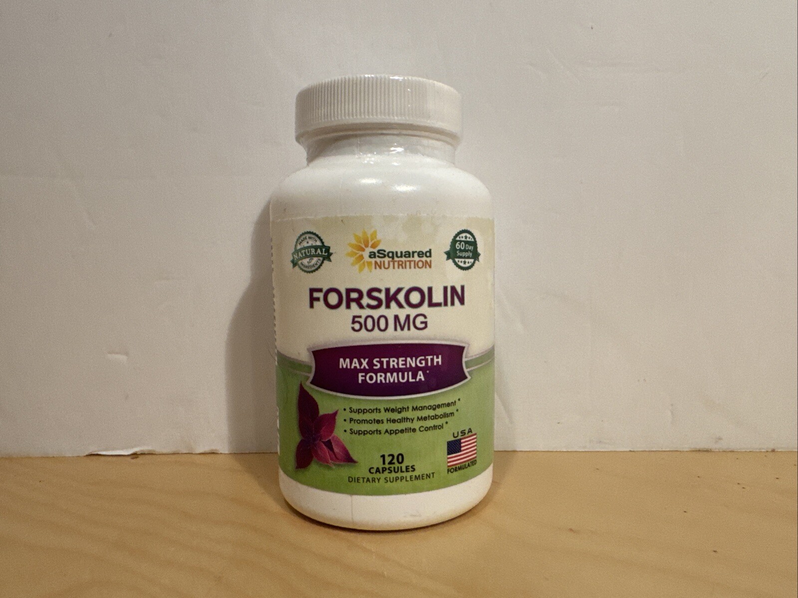 100% Pure Forskolin 500mg Capsules 120