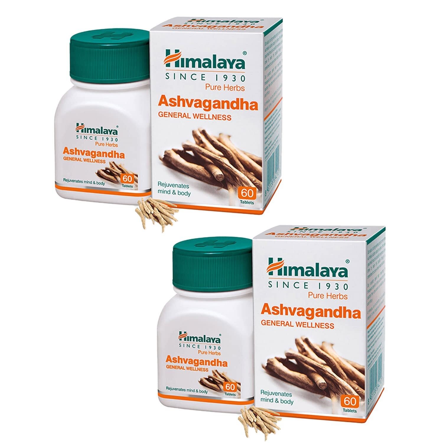 Himalaya Ashvagandha General Wellness Tablets 60 Tablets Each Pack Of 2