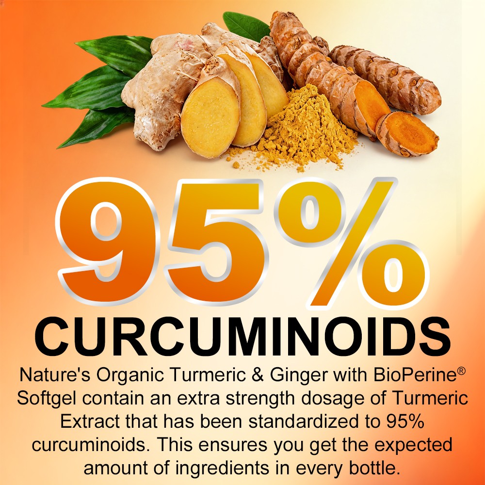 Turmeric Curcumin Highest Potency 95% 1950mg with BioPerine Black Pepper Extract
