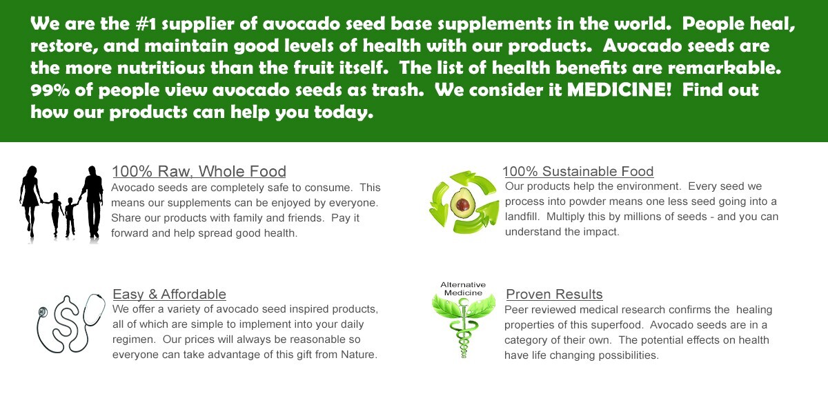 120 Avocado Seed Powder Capsules- Digestion,Blood Sugar,Cholesterol,Gut Bacteria