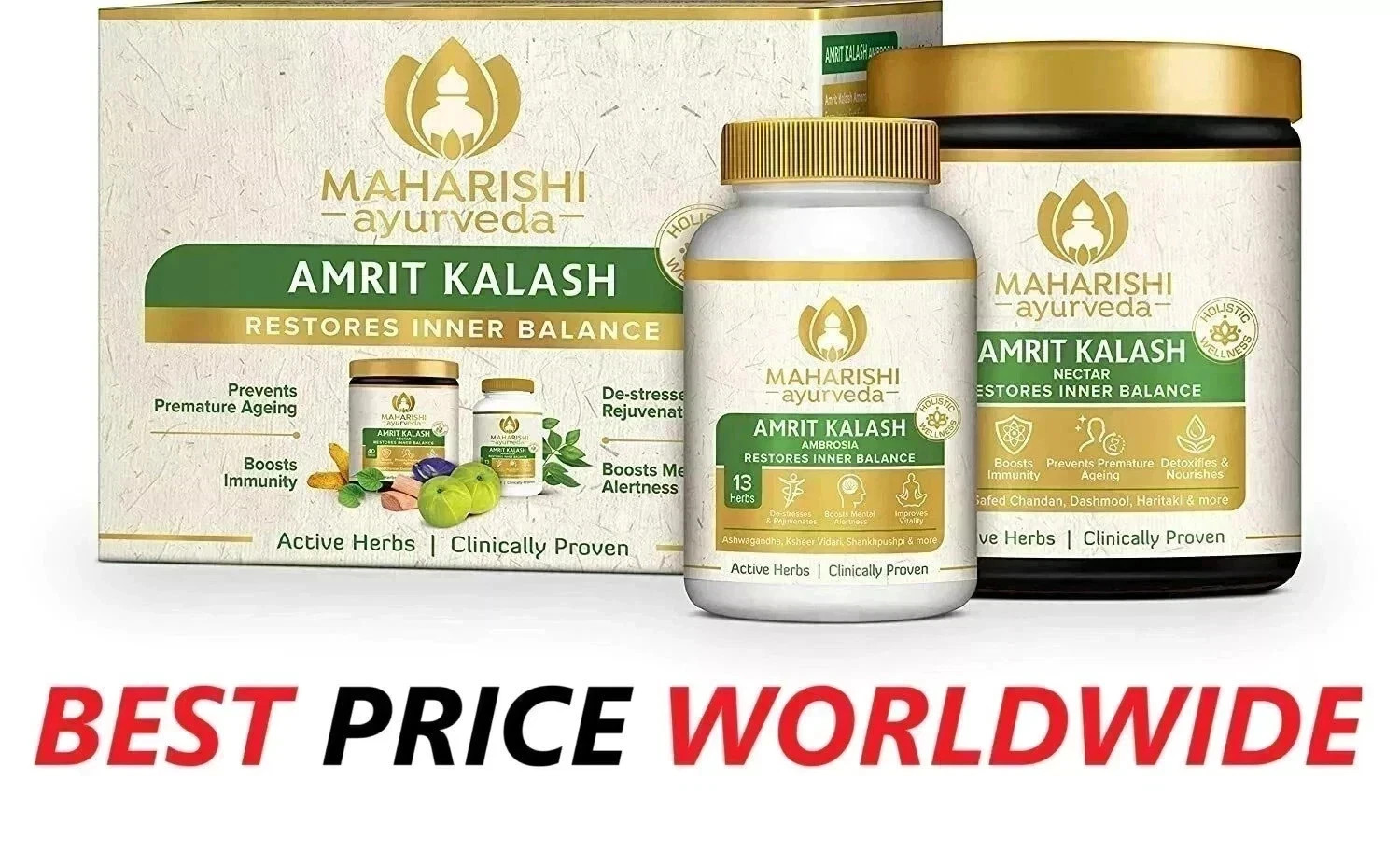 Maharishi Amrit Kalash – Dual Pack (600gm Paste & 60 Tablets) BEST PRICE