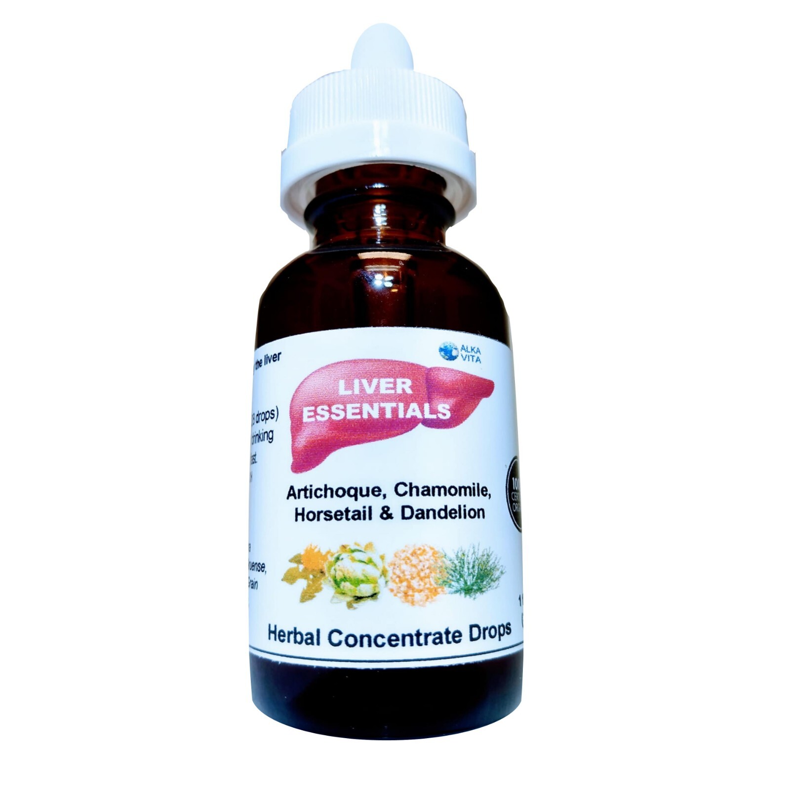 Higado Limpio Saludable Remedio Herbal Gotas Alcachofa Cola de Caballo Natural