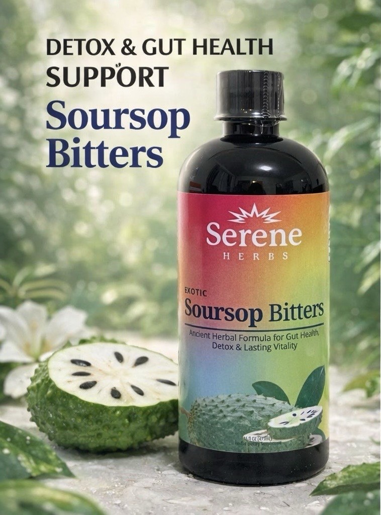 Soursop Bitters, 100% Pure Natural Organic Detox Herb 16 oz