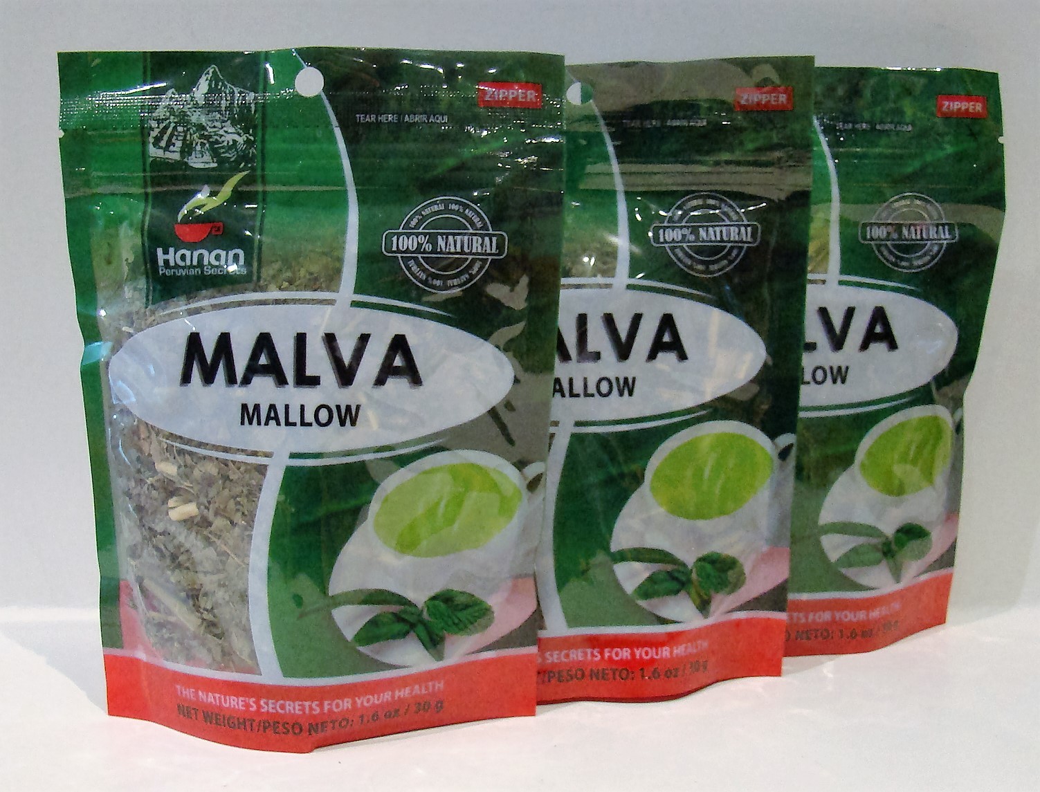 Malva Hierba (Mallow Herbs) 3 Bags (30 grs/Bag)(Hanan)