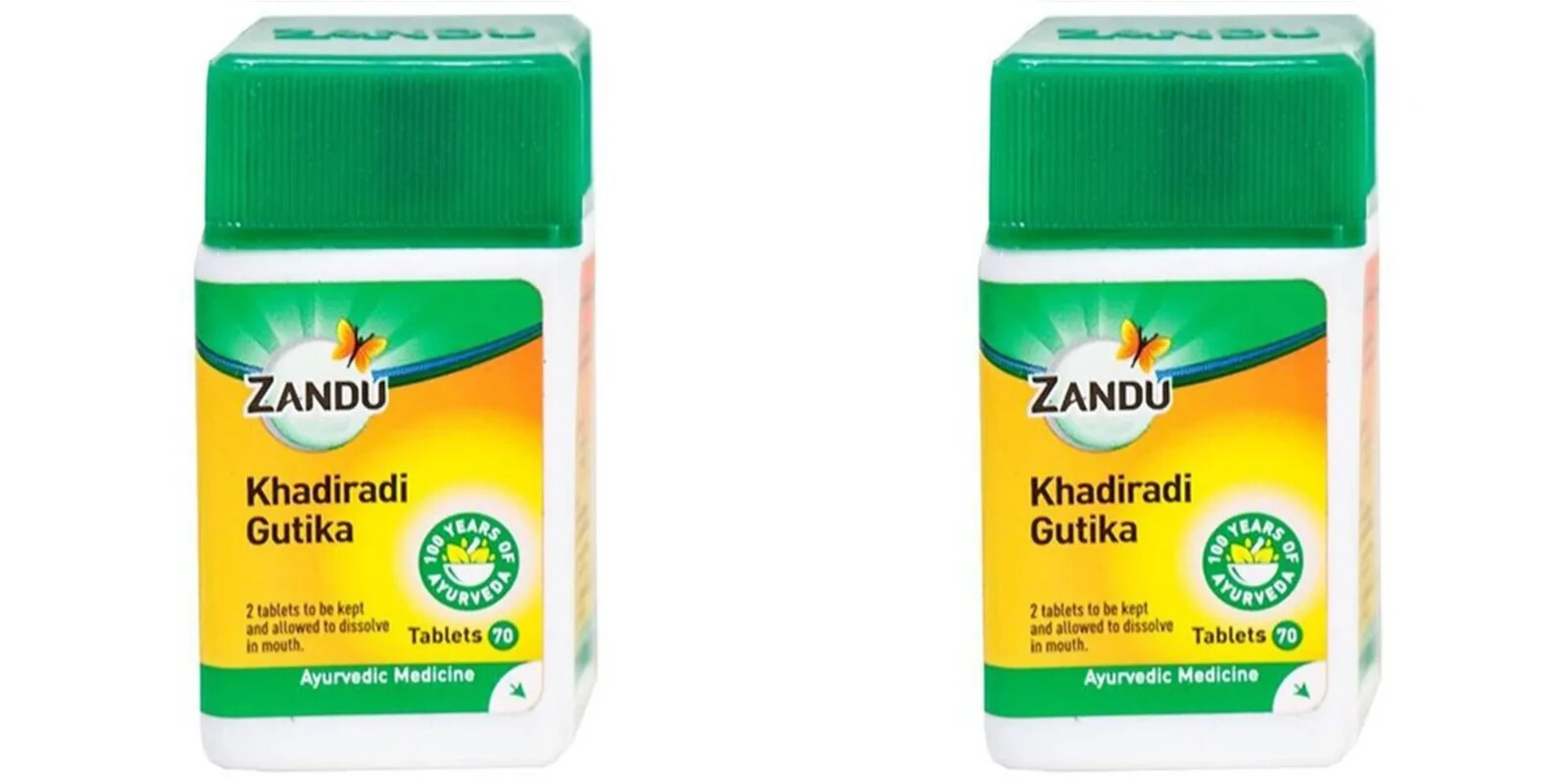 Zandu Khadiradi Gutika 70 Tablets (Pack of 2)