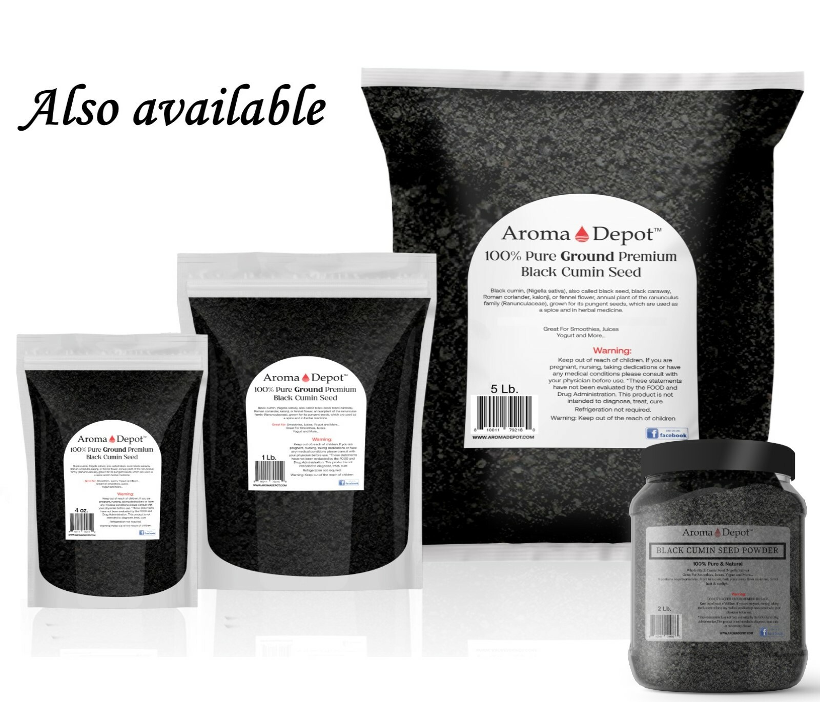 5lb GROUND Black Seed Powder Cumin NIGELLA SATIVA Semilla Comino Negro