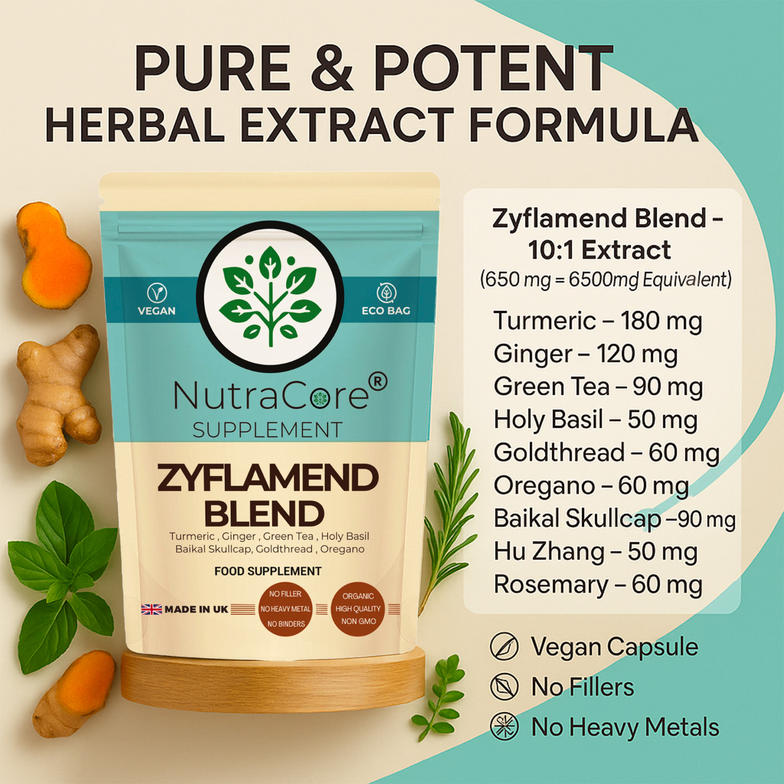 Zyflamend Mix Extract Capsules 6500mg-Supporting Natural & Healthy Joints