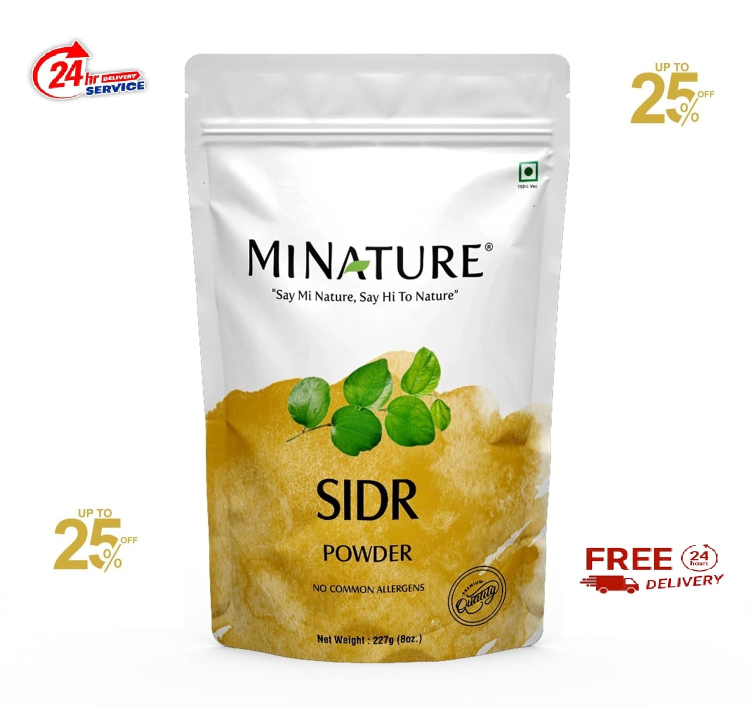 Sidr Powder by mi nature | 227g (8oz) (0.5 lb) | Sidr leaves Powder for hair